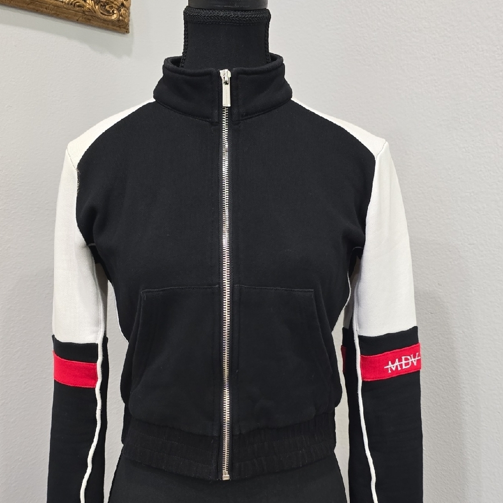 MDV Maniere De Voir MDV Cropped Zip Track Jacket  US 6 (UK 10) - Picture 5 of 14